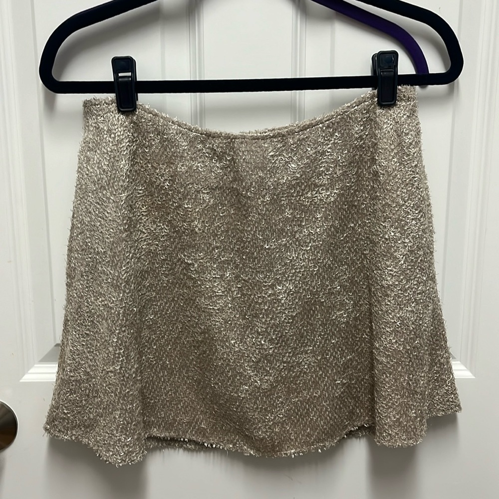 Theyskens’ Theory Stavros Textured‎ Metallic Skirt